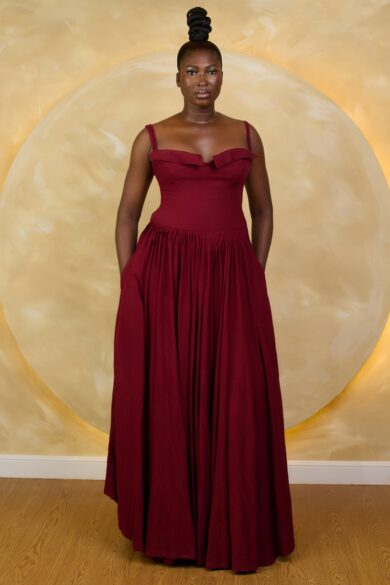 Waist Darted, Maxi Sleeveless Dress