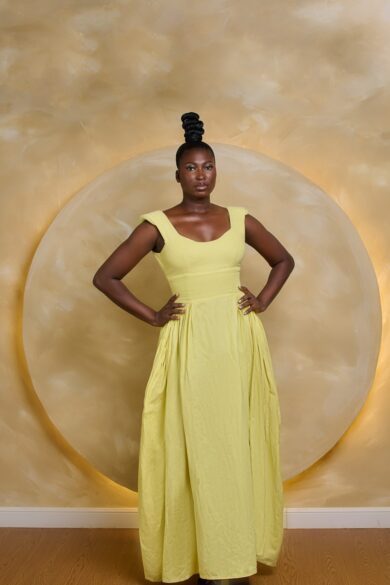 Scoop Neckline Asymmetrical Waistline Dress